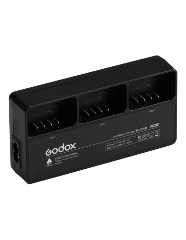 Godox VC26T | Carga 3 baterías a la vez | Godox España