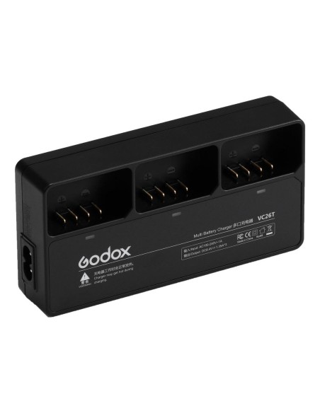 Godox VC26T | Carga 3 baterías a la vez | Godox España