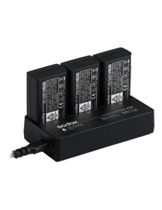 Godox VC26T | Carga 3 baterías a la vez | Godox España 2