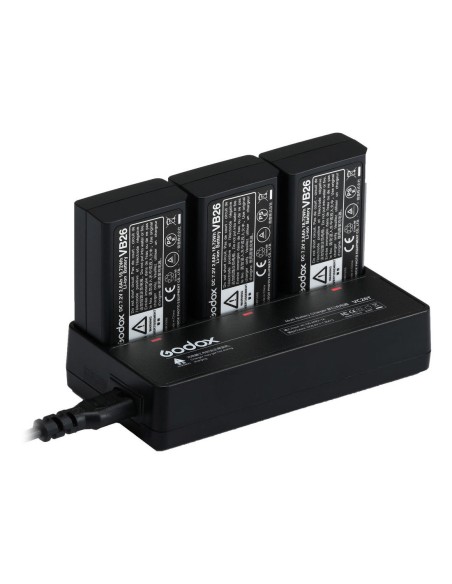 Godox VC26T | Carga 3 baterías a la vez | Godox España