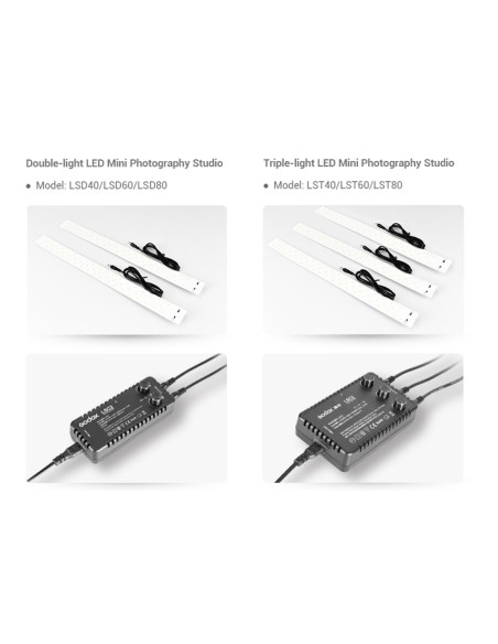LST60 | Cubelite 60 cm con 3 tiras LED | Godox España