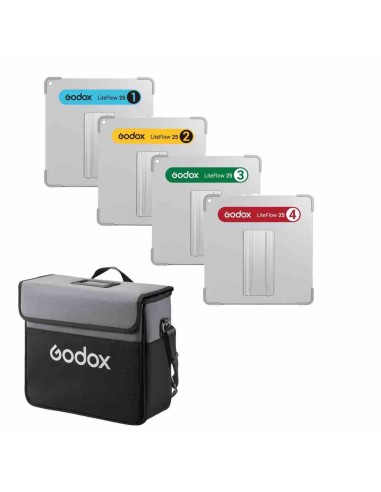 LiteFlow K1 | Kit de 4 reflectores de 25 cm | Godox España