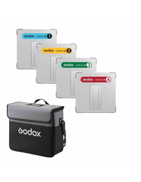 LiteFlow K1 | Kit de 4 reflectores de 25 cm | Godox España