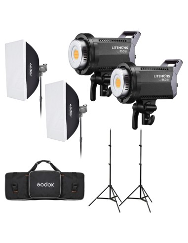 LA150Bi-K2 | Kit de 2 focos LED bicolor | Godox España
