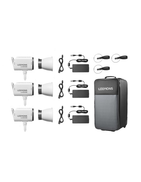 LA300Bi K3 | Kit 3 focos LED bicolor | Godox España